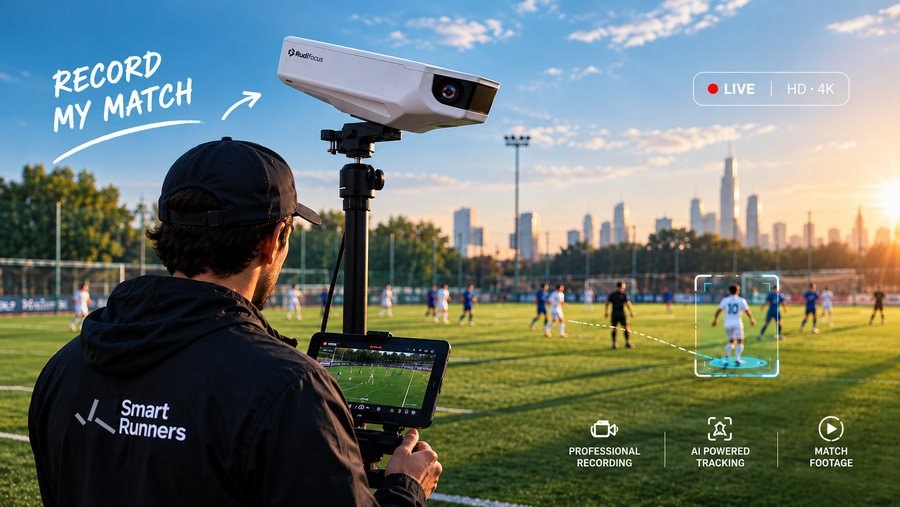 Smart Runners camera tracking a live match